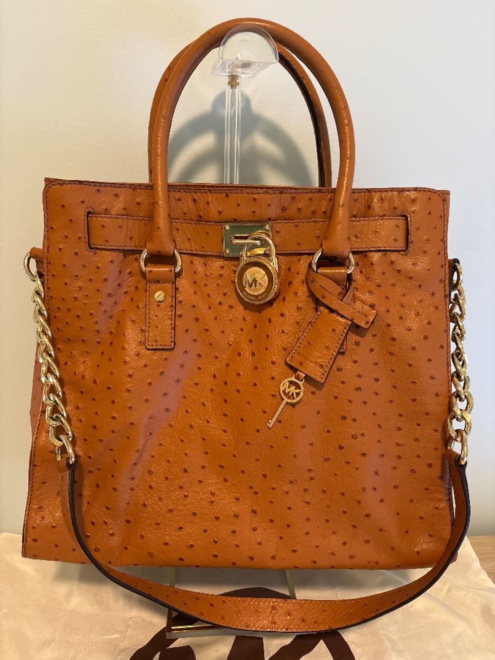 Michael Kors Hamilton Ostrich Leather Tote